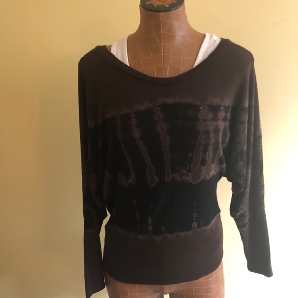 NWOT Tie Dye Dolman Sleeved Knit Top - Picture 5 of 10